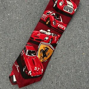 Vintage RM-STYLE  Ferrari Men’s Tie cars 100% Silk